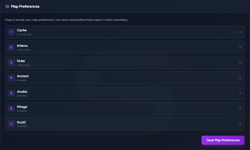 Map Preferences